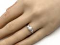 9ct White Gold CZ 3 Stone Ring