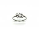 9ct White Gold CZ 3 Stone Ring