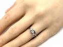 9ct White Gold CZ 3 Stone Ring