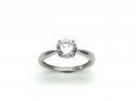 9ct White Gold CZ Solitaire Ring