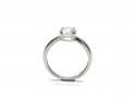 9ct White Gold CZ Solitaire Ring