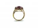 9ct Garnet, Topaz & Diamond Ring