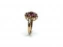 9ct Garnet, Topaz & Diamond Ring