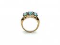 9ct Yellow Gold Zircon 3 Stone Ring