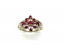 9ct Ruby & Diamond Cluster Ring