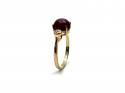 9ct Star Ruby & Diamond 3 Stone Ring