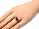 9ct Star Ruby & Diamond 3 Stone Ring