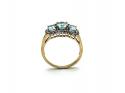 9ct Blue Topaz & Diamond Cluster Ring