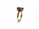 9ct Yellow Gold Amethyst Solitaire Ring