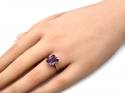 9ct Yellow Gold Amethyst Solitaire Ring