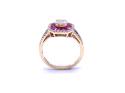 18ct Yellow Gold Ruby & Diamond Cluster Ring