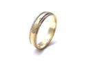 9ct Yellow Gold Patterned Wedding Ring