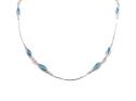 Silver and Reconstituted Turquoise Necklet 20inch