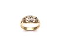 9ct 2 Colour Diamond Leaf Band Ring