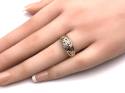 9ct 2 Colour Diamond Leaf Band Ring