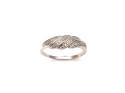 9ct White Gold Diamond Pave Ring