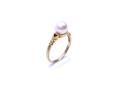 18ct Yellow Gold Pearl Solitaire Ring