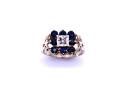 9ct Sapphire & Diamond Cluster Ring