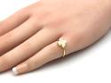 Silver Gold Plated Mother Of Pearl Clover Ring