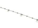 Silver Ball Chain Heart Charm Anklet