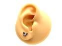 9ct Yellow Gold Blue CZ Butterfly Stud Earrings