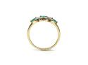 9ct Yellow Gold Emerald & Diamond Ring