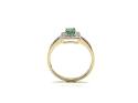 9ct Yellow Gold Emerald & Diamond Halo Ring