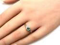 9ct Yellow Gold Emerald & Diamond Ring