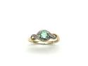 9ct Yellow Gold Emerald & Diamond Ring