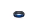 Tungsten Carbide Hammered Ring Black IP Plate