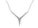 14ct White Gold CZ Necklet