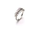 Silver CZ Leaf Ring