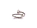 Silver CZ Nail Ring