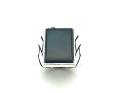 Silver Black Stone Rectangular Signet Ring