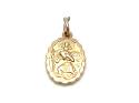 9ct Oval St Christopher Pendant