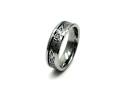 Tungsten Carbide Black Celtic Carbon Fibre Ring