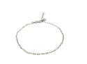 Silver Paperchain Link Heart Anklet