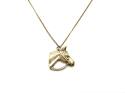 9ct Yellow Gold Horse Pendant & Chain