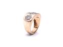 9ct Yellow Gold Gents Diamond 3 Stone Ring