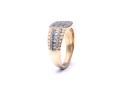 9ct Yellow Gold Gents Diamond Cluster Ring 1.25ct