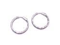 Silver CZ Set Hoop Earrings