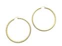 9ct Yellow Gold Twisted Hoop Earrings 60mm