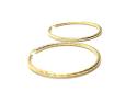 9ct Yellow Gold Twisted Hoop Earrings 60mm