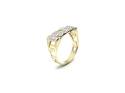 9ct Yellow Gold Curb Design Cz Mum Ring