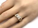 9ct Yellow Gold Curb Design DAD Ring