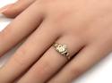 9ct Yellow Gold CZ Claddagh Ring