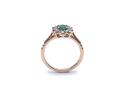 9ct Yellow Gold Emerald & Diamond Cluster Ring