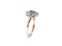 9ct Yellow Gold Emerald & Diamond Cluster Ring