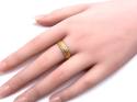 22ct Yellow Gold Patterned Wedding Ring