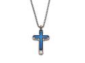 Stainless Steel Pendant & Chain Blue IP Plating